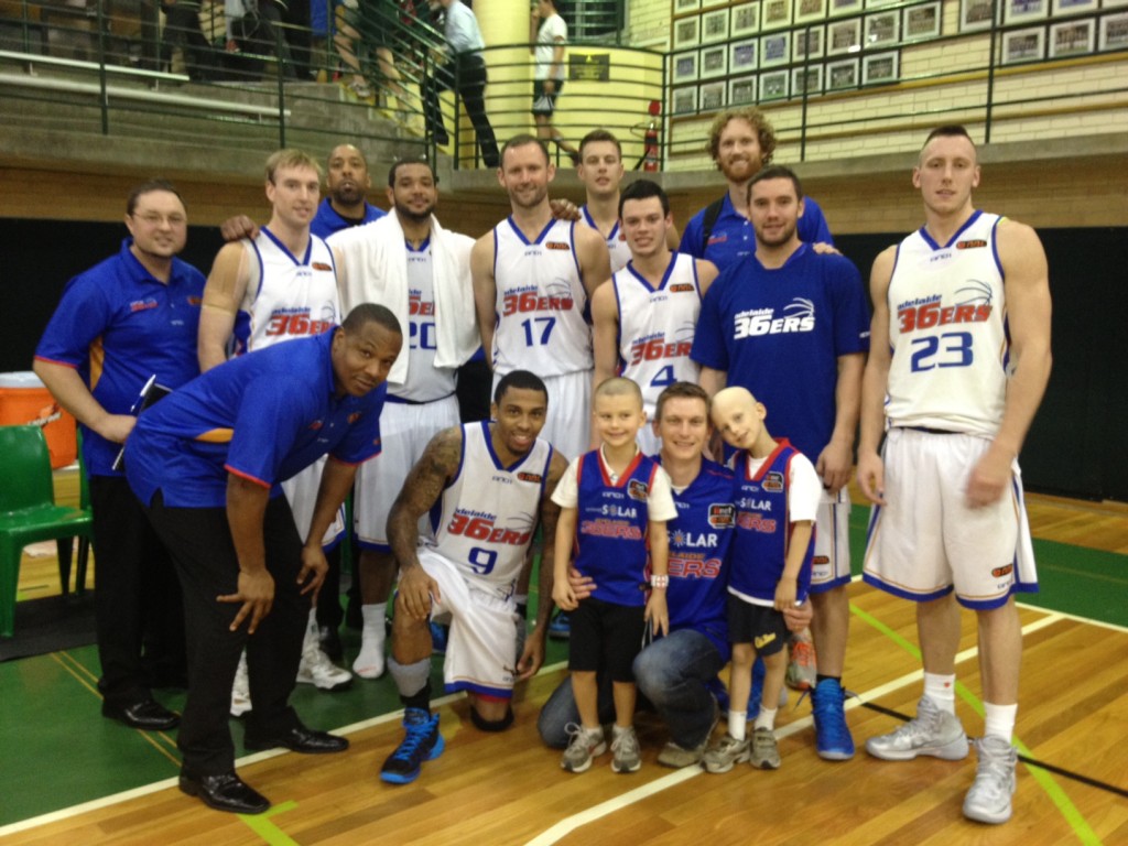 Blaise, Luke, Ethan with the Adelaide 36ers